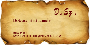 Dobos Szilamér névjegykártya
